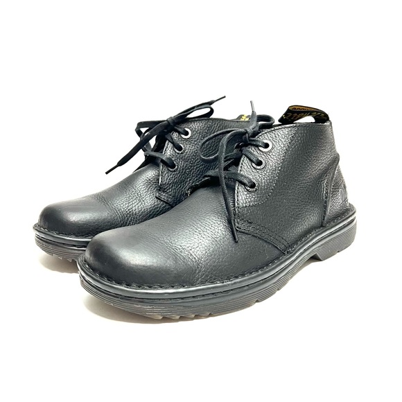DR. MARTENS | Vintage Y2K black pebble leather 3-eye lace up chukka work boots - Picture 1 of 8
